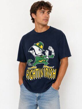 Vintage Notre Dame Fighting Irish T-Shirt Large The Game USA College Graphic Tee